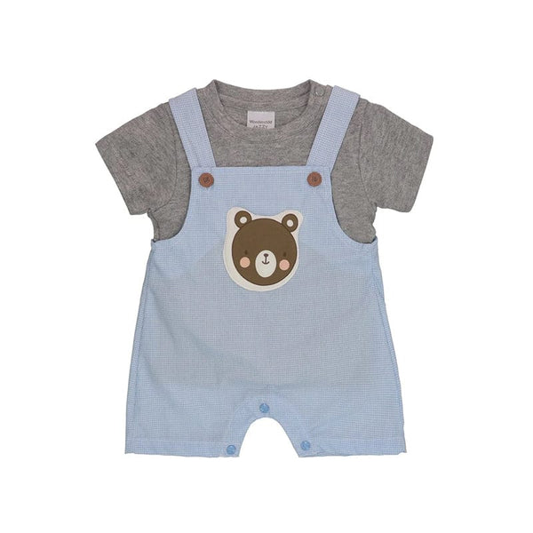 Little Bear & Co  Baby Boy Checked 2Pc Playsuit