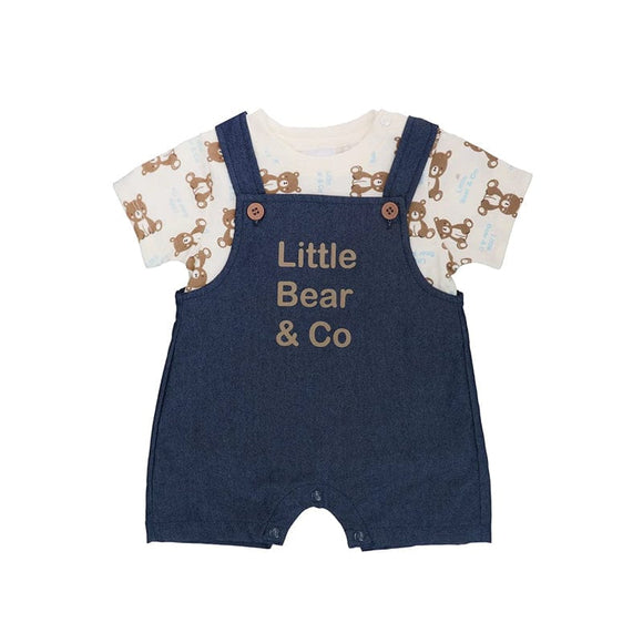 Little Bear & Co Baby Denim 2Pc  Baby Boy Playsuit