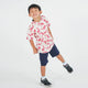 Mandarin Collar Boy Shirt - Lucky Koi Fish (White)