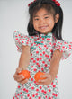 Mandarin Orange Cheongsam with Ruffle Sleeves