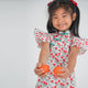 Mandarin Orange Cheongsam with Ruffle Sleeves