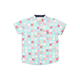 Mandarin Collar Shirt - Colourful Maru (Blue)