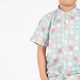 Mandarin Collar Shirt - Colourful Maru (Blue)