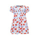 Marlene Red Flower Smocked Girl Dress