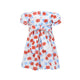 Marlene Red Flower Smocked Girl Dress