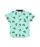 Mandarin Collar Shirt - Monster Trucks (Mint Green)