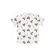 Mandarin Collar Boy Shirt - Monster Trucks (White)