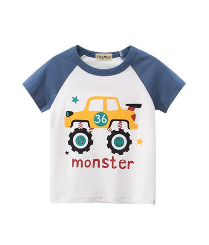 Monster Truck On The Move Cotton Tee