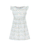 Nico Mosaic Print Ruffle Sleeve Dress