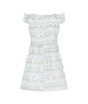 Nico Mosaic Print Ruffle Sleeve Dress