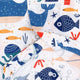Ocean Animals Cotton Kimono Style Onesie