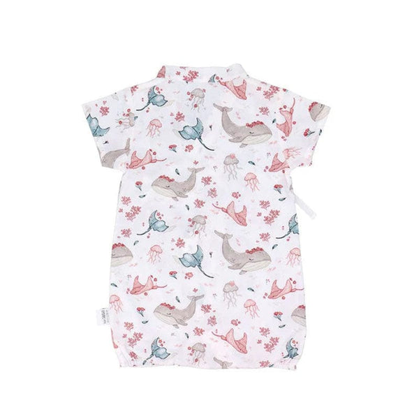 Ocean Wonderland Cotton Kimono Style Onesie