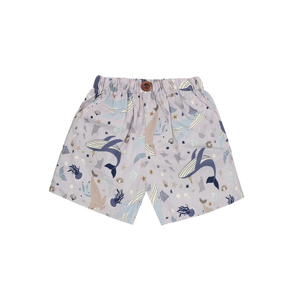 Ocean Wonderland Pull Up Shorts (Grey)