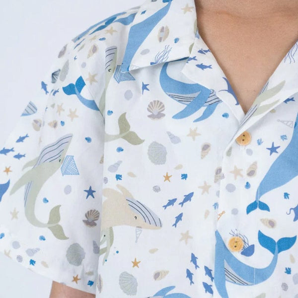 Aloha Boy Shirt - Ocean Wonderland (White)