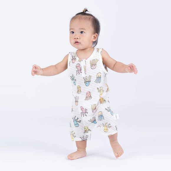 Octopus & Jellyfish  Bamboo Cotton Sleeveless Onesie