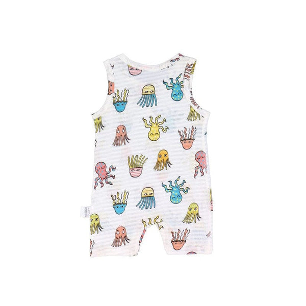 Octopus & Jellyfish  Bamboo Cotton Sleeveless Onesie