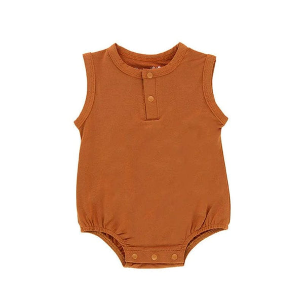 Ollie Bamboo Fibre Sleeveless Baby Onesie