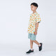 Mandarin Collar Boy Shirt - Tangerine (White)