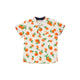 Mandarin Collar Boy Shirt - Tangerine (White)