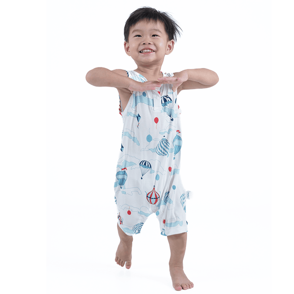 Parachutes & Hot Air Balloons Sleeveless Baby Onesie
