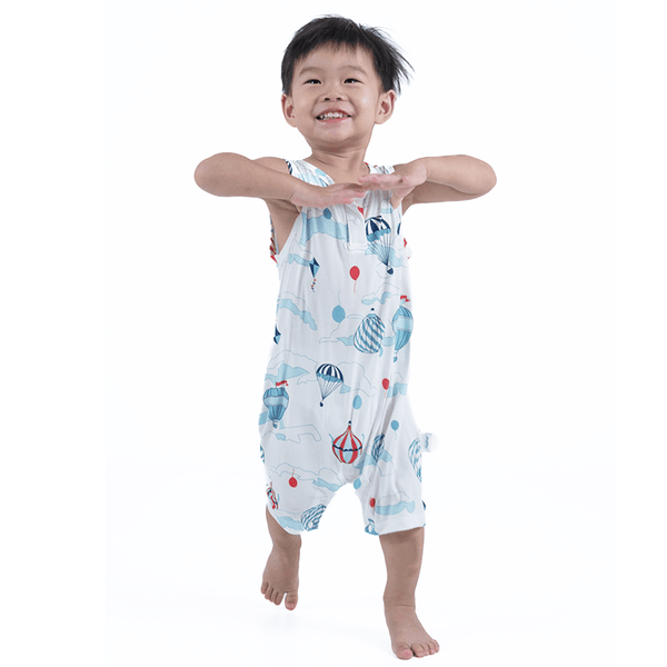 Parachutes & Hot Air Balloons Sleeveless Baby Onesie