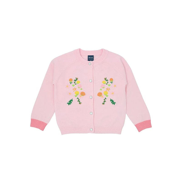 Petite Flora & Fern Cardigan (Pink)