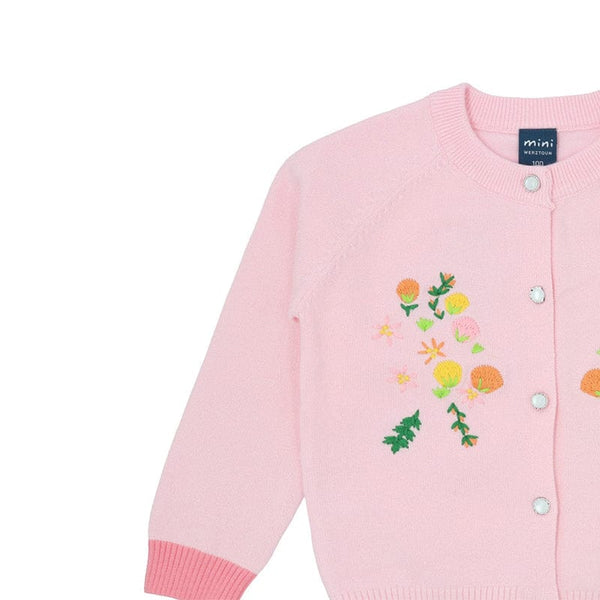 Petite Flora & Fern Cardigan (Pink)