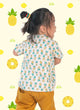 Mandarin Collar Shirt - Huat Huat Pineapple (Pale Yellow)