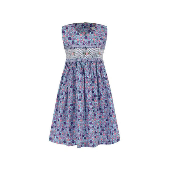 Piper Pebbles Smocked Girl Dress (Purple)