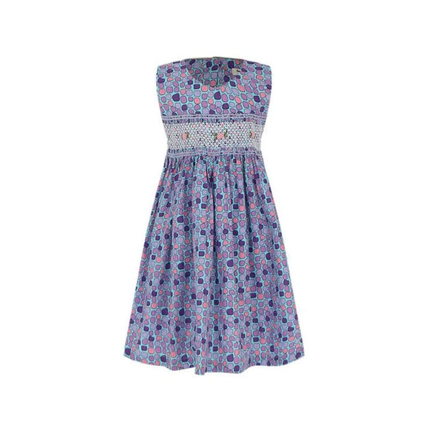 Piper Pebbles Smocked Girl Dress (Purple)