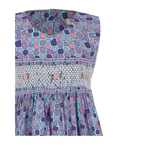 Piper Pebbles Smocked Girl Dress (Purple)