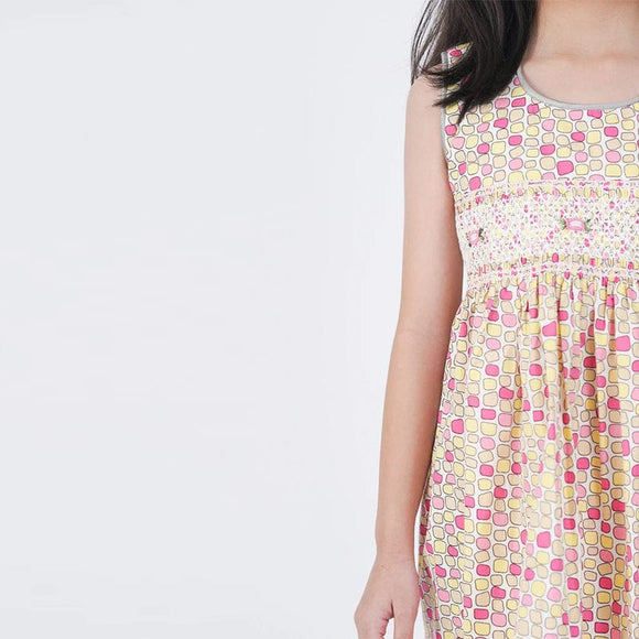 Piper Pebbles Smocked GIrl Dress (Yellow)