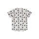 Mandarin Collar Boy Shirt - Pirate Penguin (White)