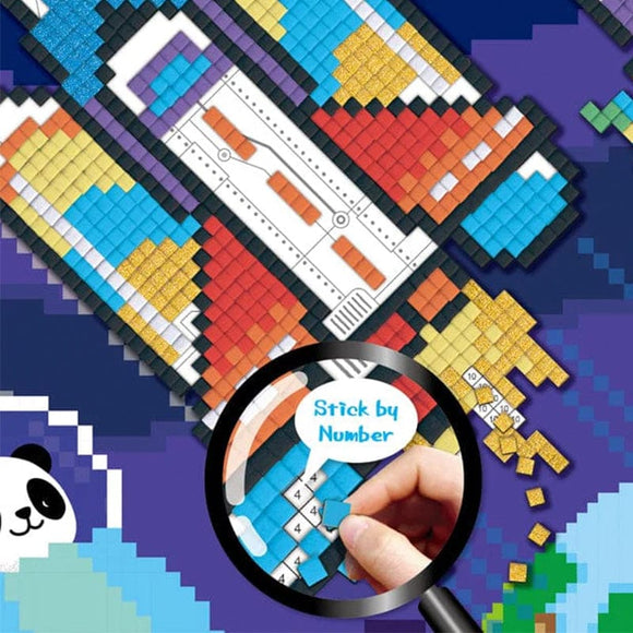 Pixelation Art Sticker Giant Poster (Space)