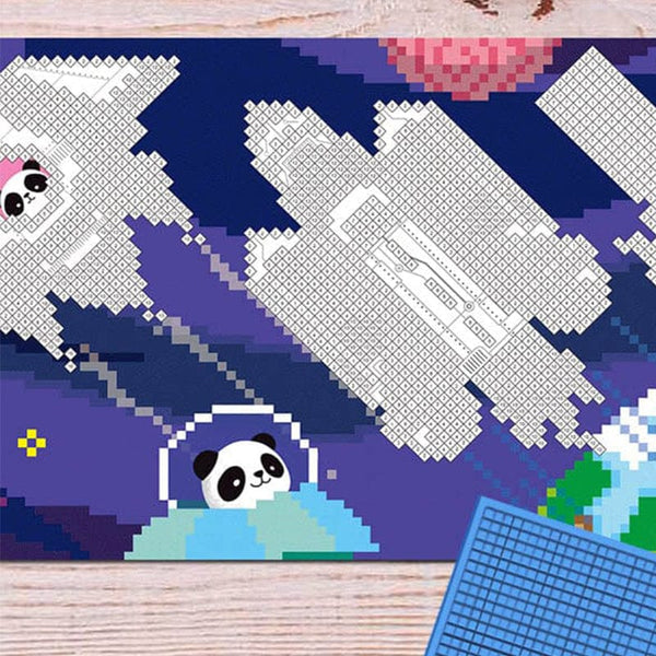 Pixelation Art Sticker Giant Poster (Space)