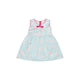 CNY Baby Girl Dress Unicorn & Carriage - Light Blue