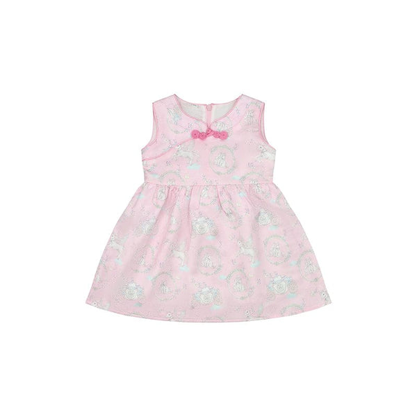 CNY Baby Girl Dress Unicorn & Carriage - Pink