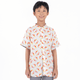 CNY Boy Shirt Mandarin Collar - Abundance Koi (Beige)
