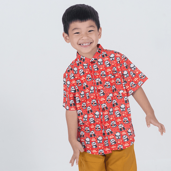 CNY Boy Shirt - Cute Panda