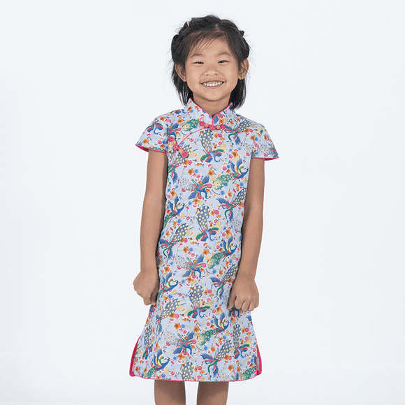 Blazing Phoenix Cheongsam (Lilac)