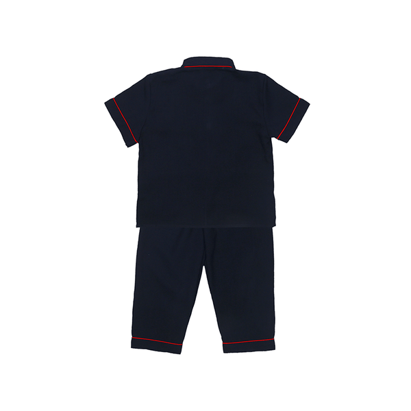 Cranes & Pine Tree CNY 2pc Set - (Navy)