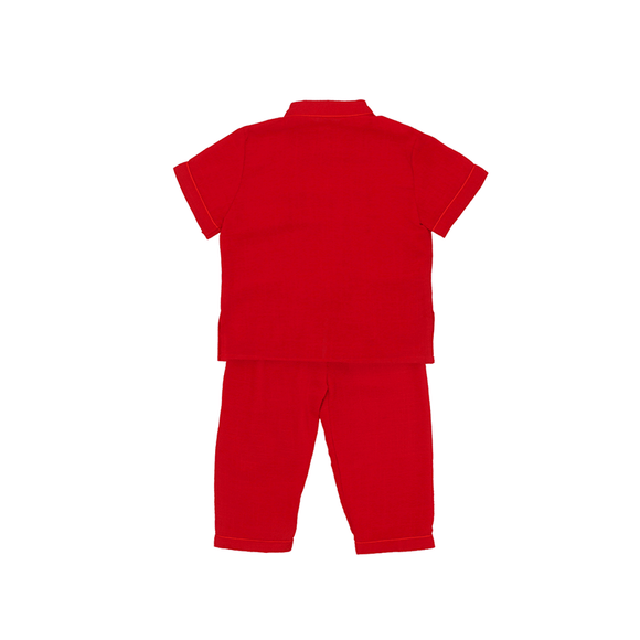 Cranes & Pine Tree CNY 2pc Set - (Red)