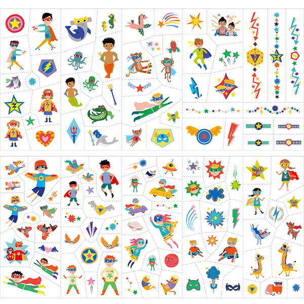 Nail Stickers and Tattoos - Superheros