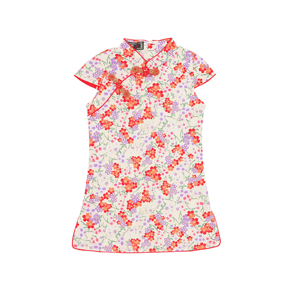 Festive Blooms Cheongsam (Beige)