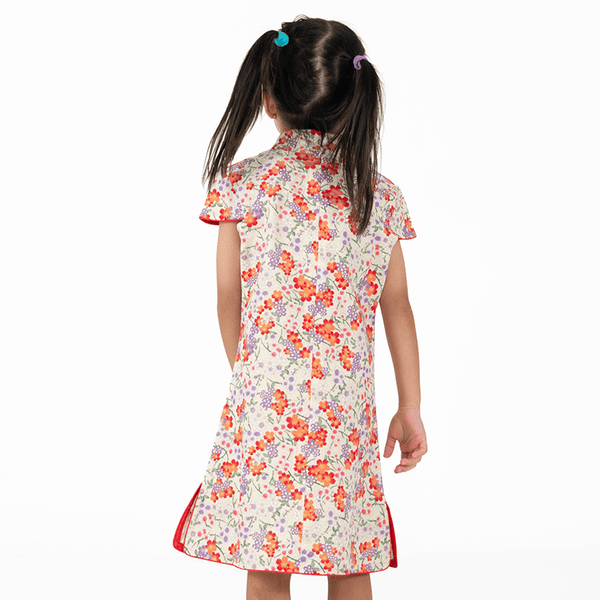 Festive Blooms Cheongsam (Beige)