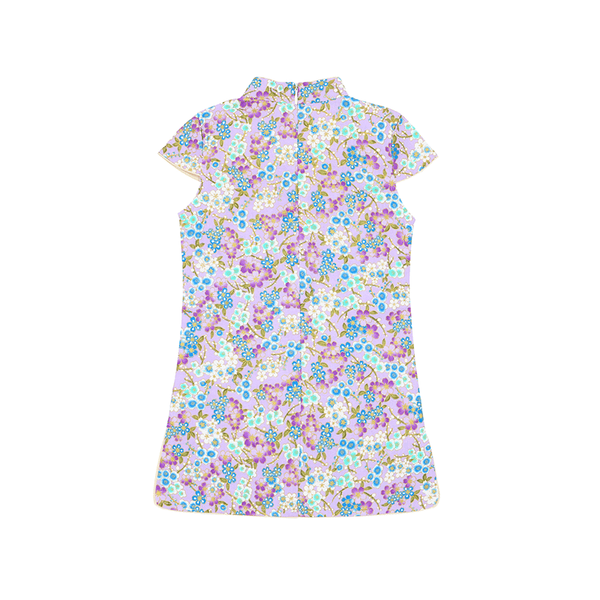 Festive Blooms Cheongsam (Lilac)