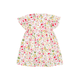 Flutter Sleeve Button Down Gerberas & Daisies Dress - (White)