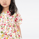 Flutter Sleeve Button Down Gerberas & Daisies Dress - (White)
