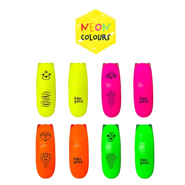Hakuyoka Play 'N' Colour - Animal Neon Mini Markers