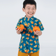 Boy Shirt Mandarin Collar - Tangerine (Green)